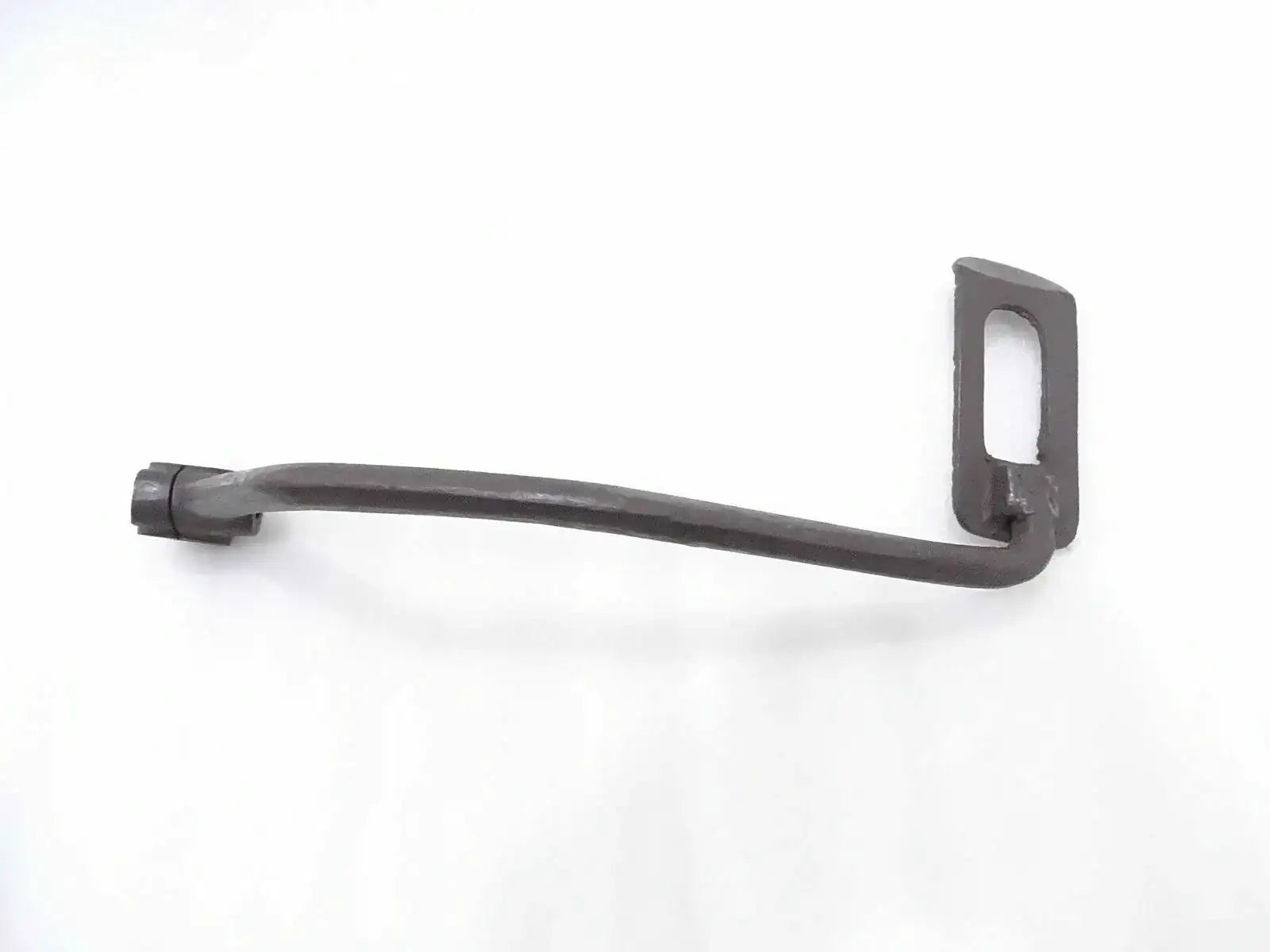 Clutch pedal lever with rubber end and metal mounting bracket