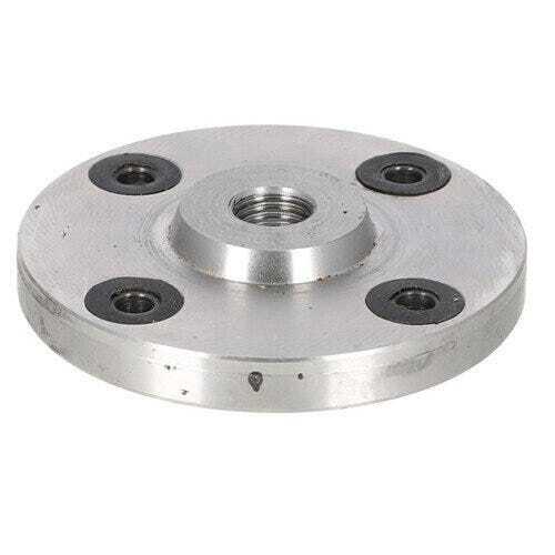 Aluminum adapter plate for Massey Ferguson model, circular, 6 inches in diameter, used for attachment purposes