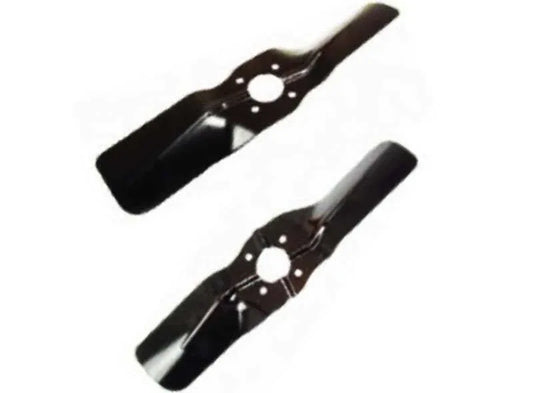 Pair of metal fan blades for Massey Ferguson model, durable and designed for optimal airflow