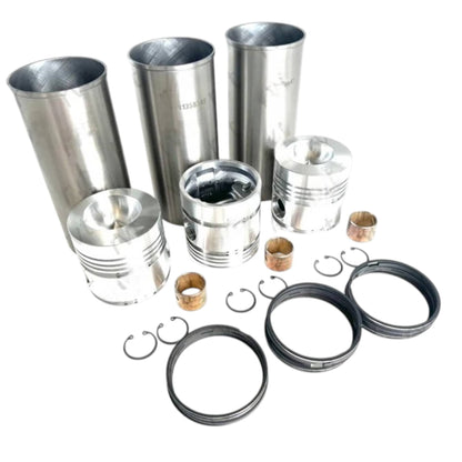 Engine rebuild kit for Massey Ferguson model with pistons, cylinders, and gaskets for machine maintenance