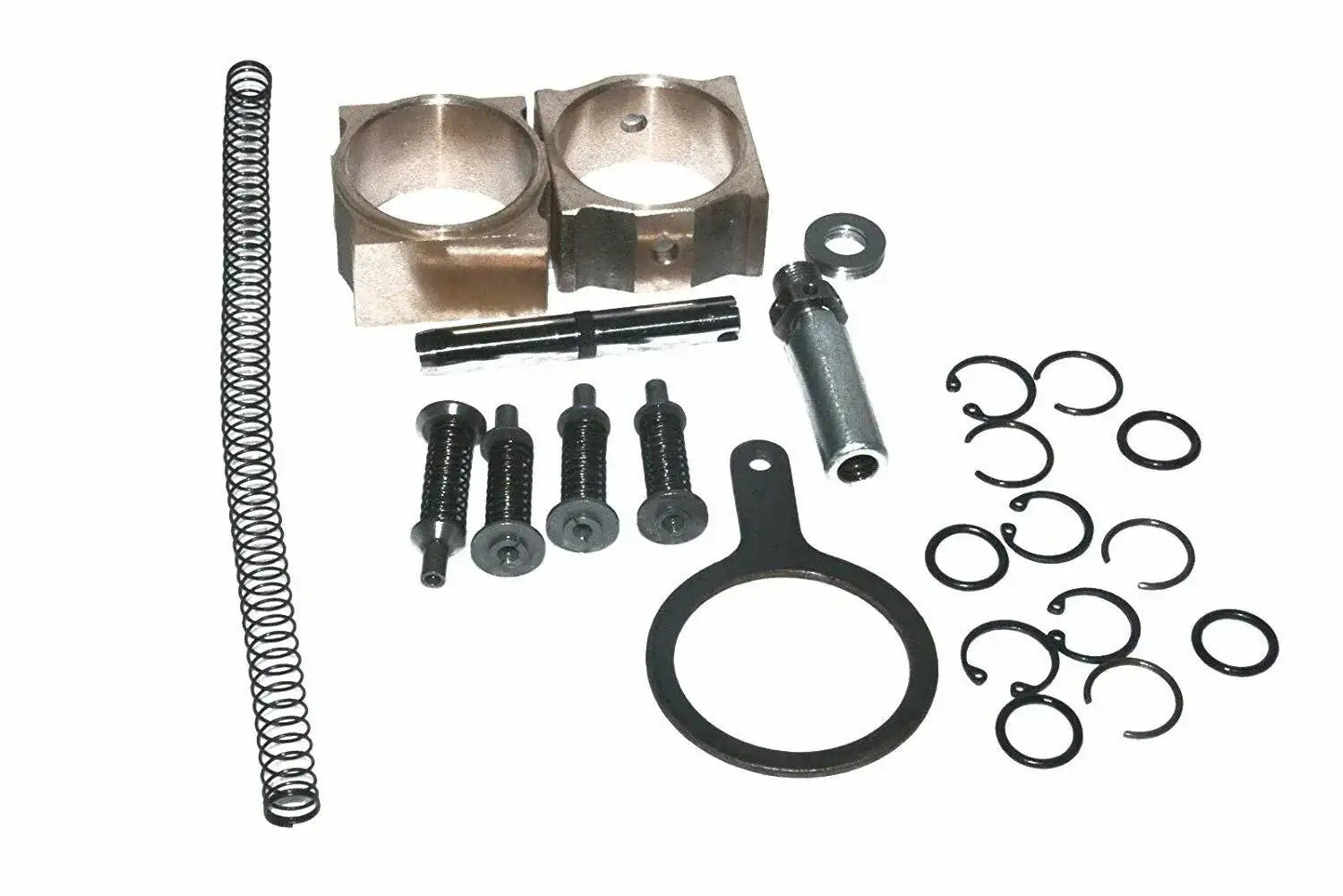 Hydraulic repair kit with spring, seals, bolts, and retaining rings