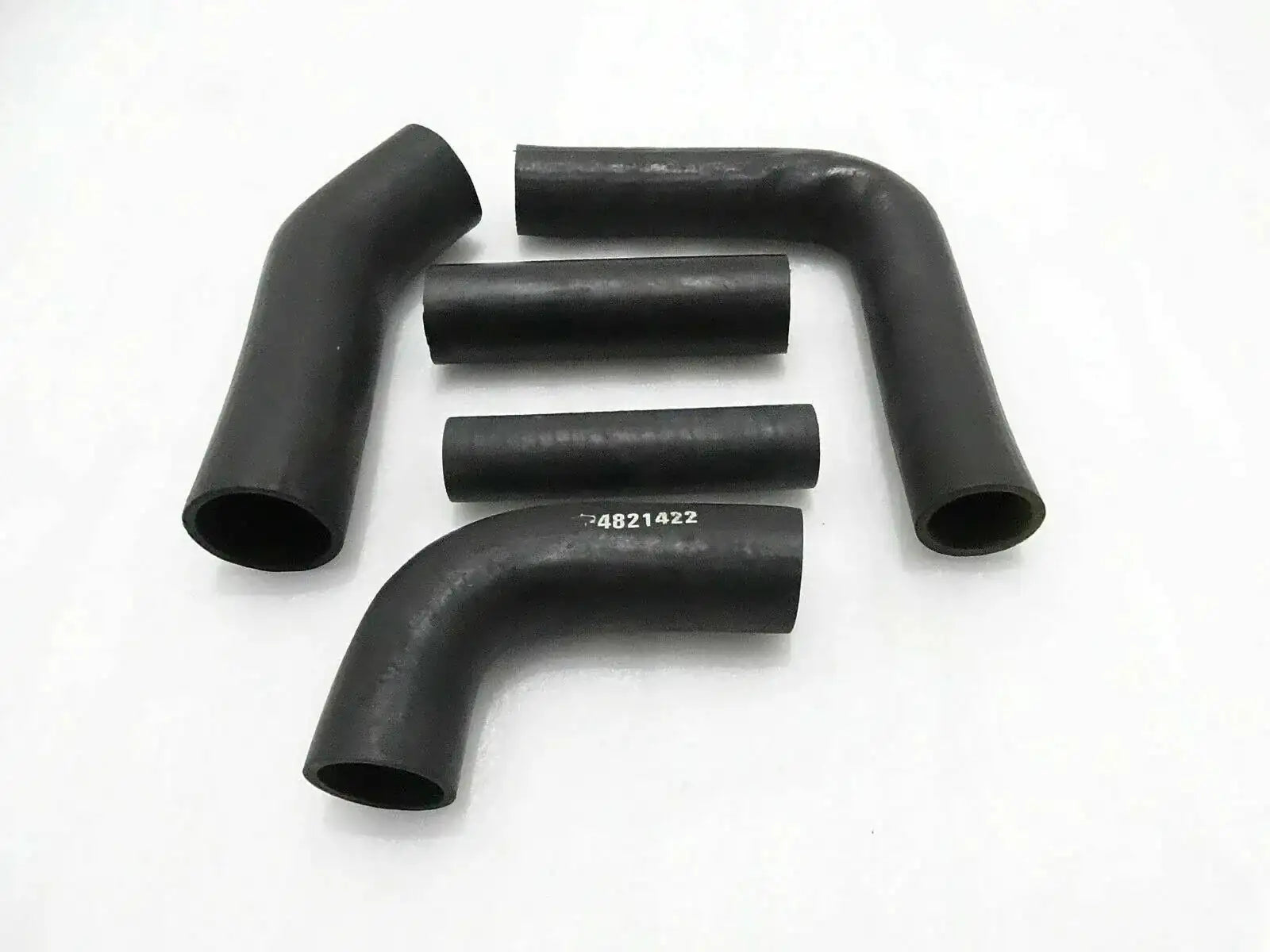 Black rubber hose pipe kit with curved elbows and straight sections