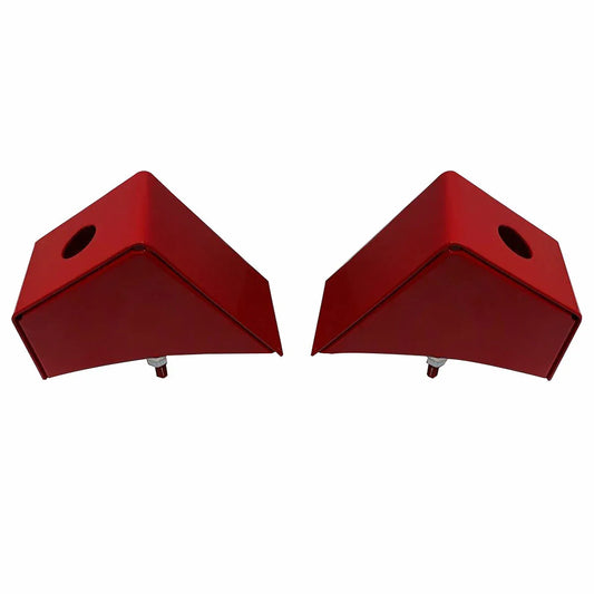 Pair of durable red Butler Side Lamp Brackets for Massey Ferguson model attachment and support