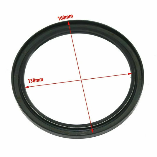 Gearbox input shaft housing seal, rubber, 160mm outer diameter, designed for Massey Ferguson model