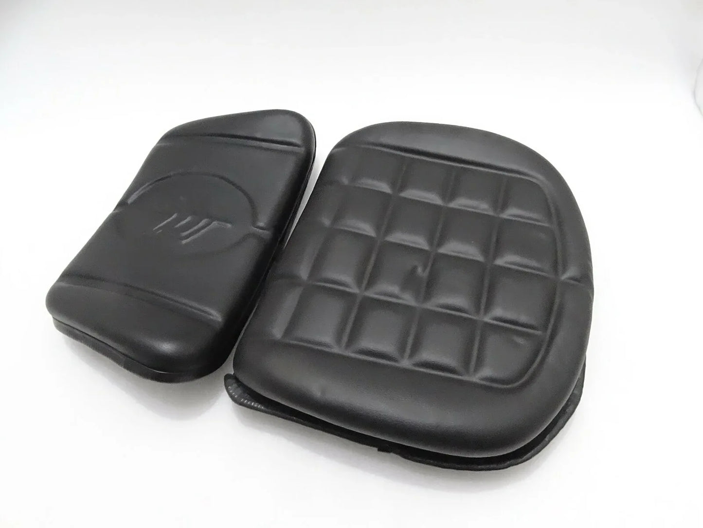 MASSEY FERGUSON tractor seat cushion, black padded cover with grid pattern