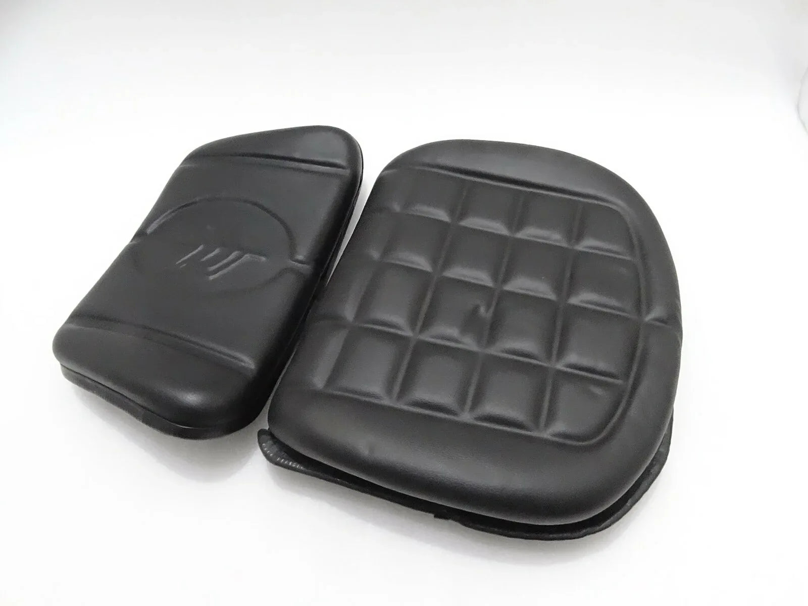 MASSEY FERGUSON tractor seat cushion, black padded cover with grid pattern