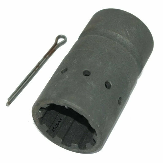 Drive shaft coupling for Massey Ferguson model, made of durable steel, essential for tractor repairs.