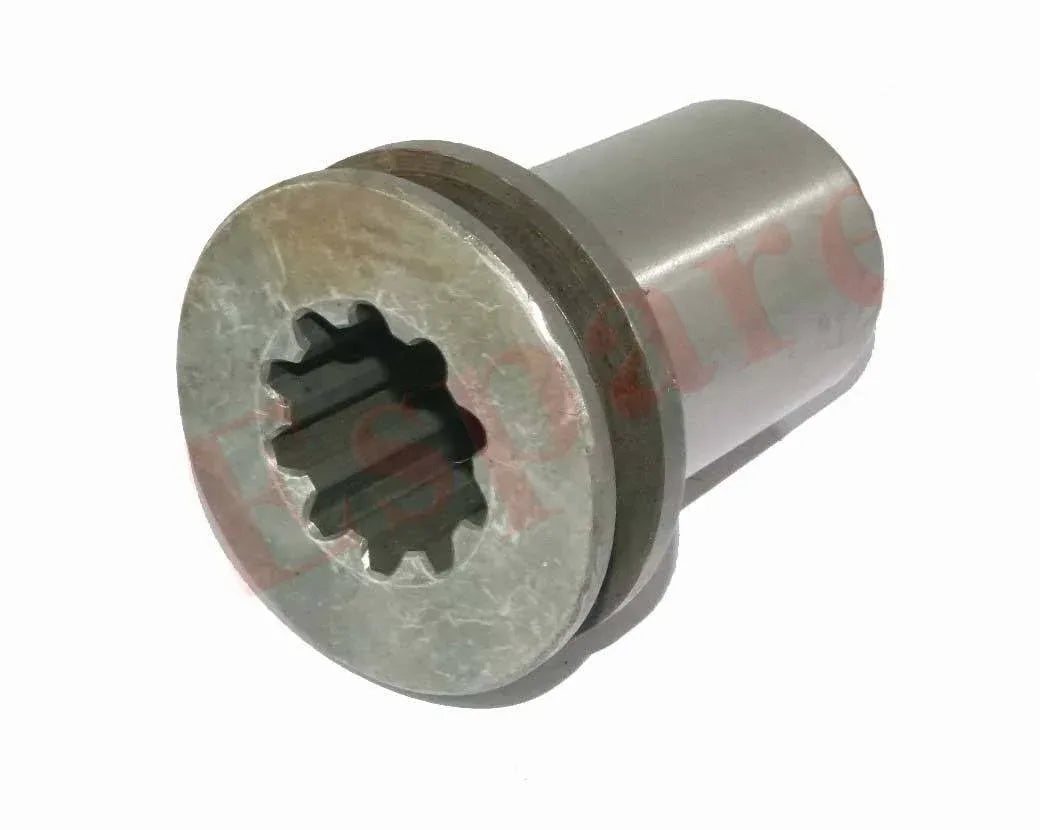10-teeth PTO coupling made of steel, designed for Massey Ferguson model tractors to connect power take-off equipment