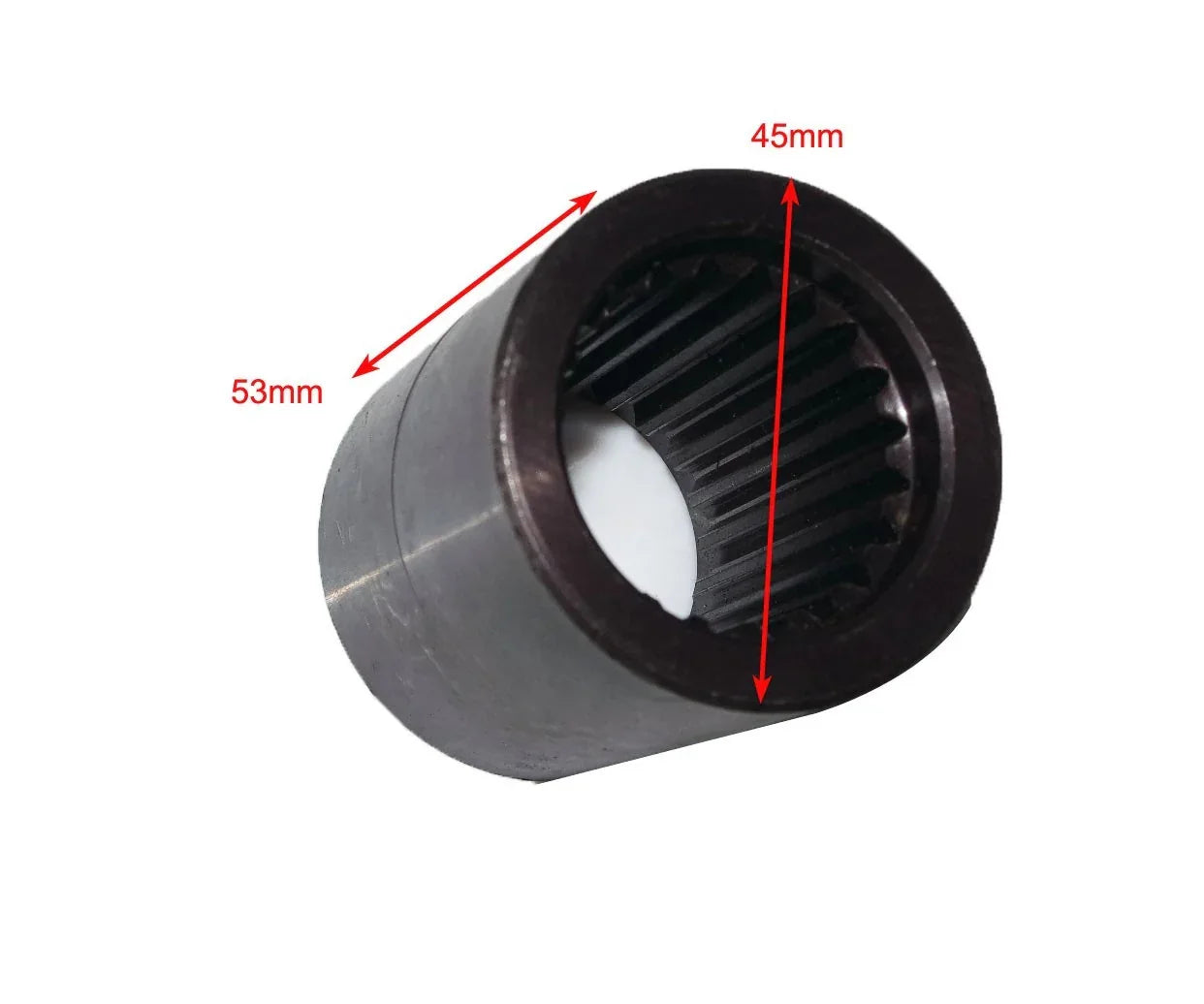 Hydraulic pump came coupling, steel, 53mm diameter and 45mm height, compatible with Massey Ferguson model