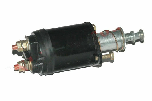 Starter solenoid for Massey Ferguson model, durable metal, compact design for reliable tractor engine start