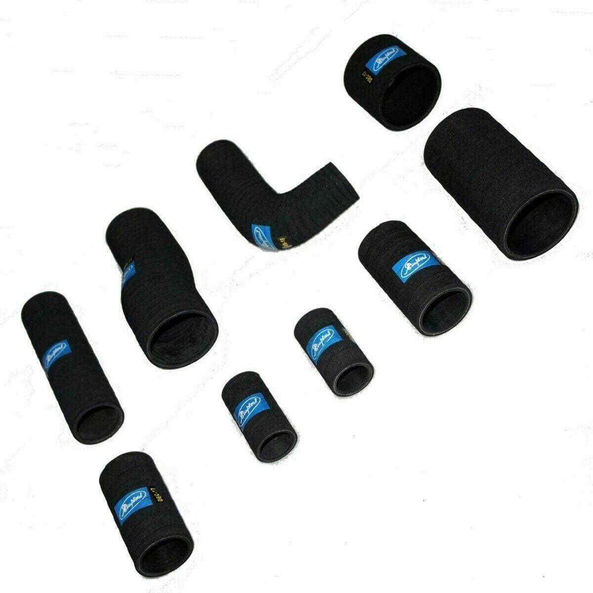 Massey Ferguson radiator hose set, black rubber, designed for optimal cooling system performance.
