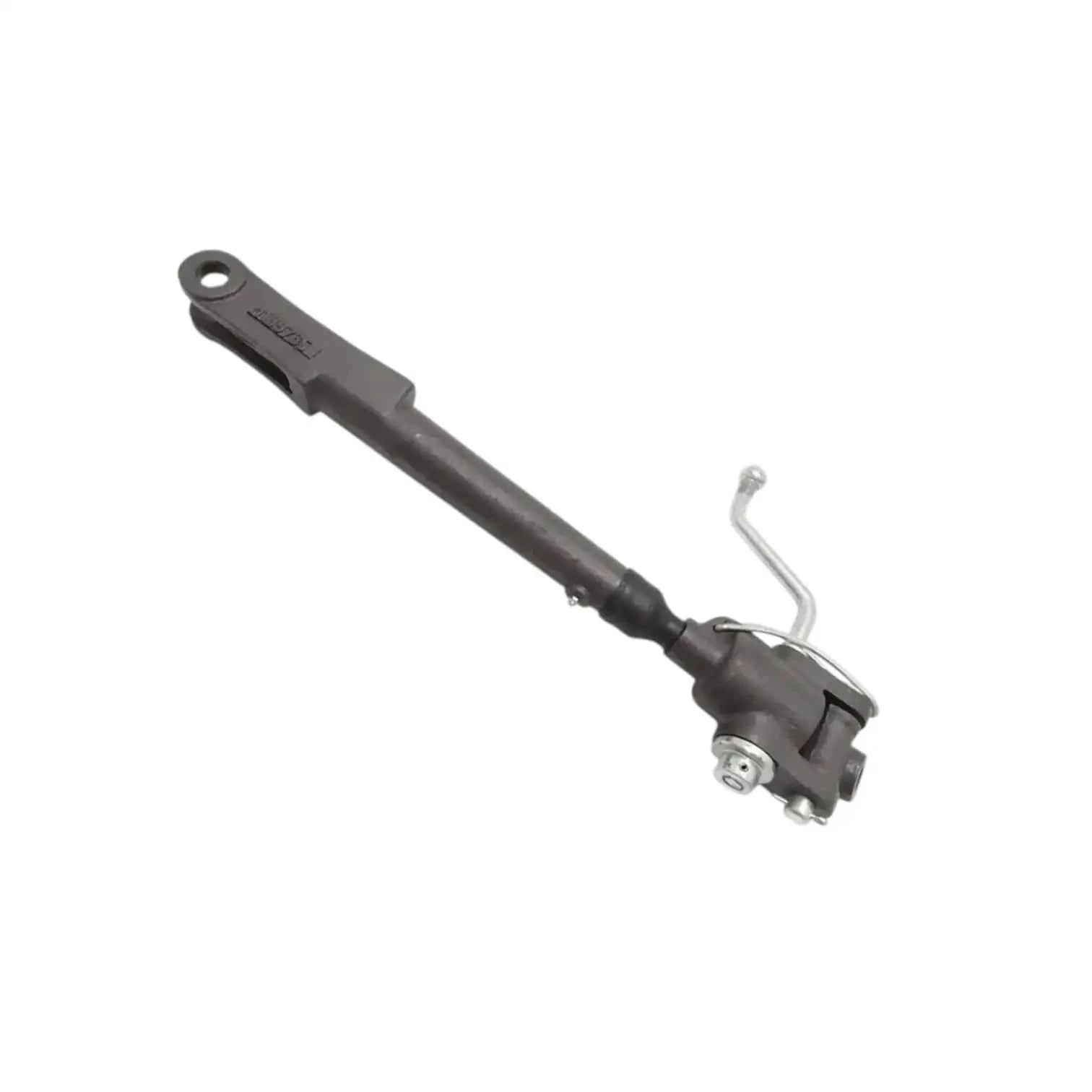Dark metal linkage rod with end bracket and side check lever