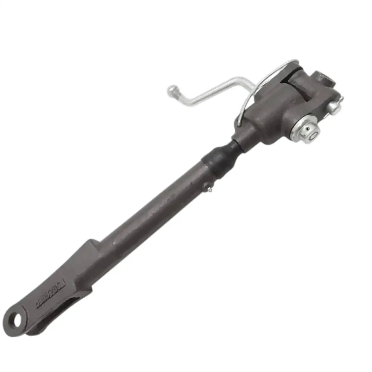 Dark metal adjustable linkage rod with pivot joint and return lever