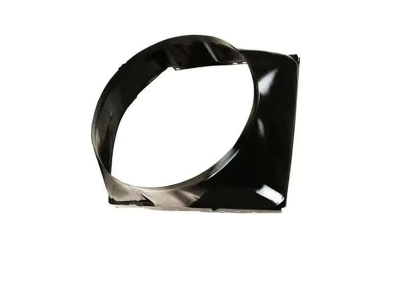 Massey Ferguson tractor radiator cowl shroud with circular opening, dark finish