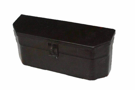 Massey Ferguson tractor toolbox in black with a secure latch for storage and organization