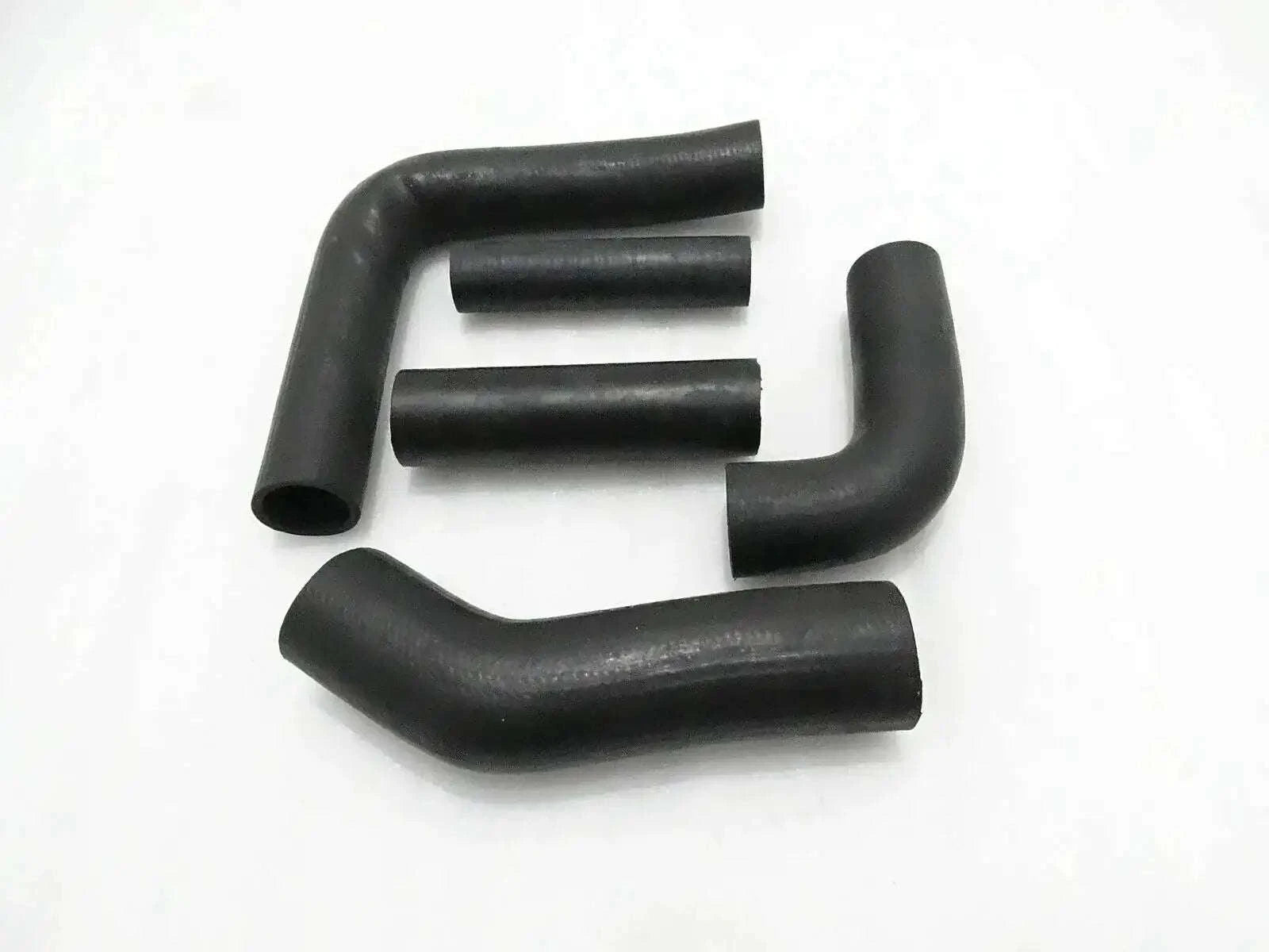 Rubber hose pipe kit with curved black hoses