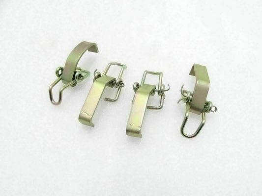 Massey filter retaining clip set, durable metal, for secure air cleaner filter installation on tractors