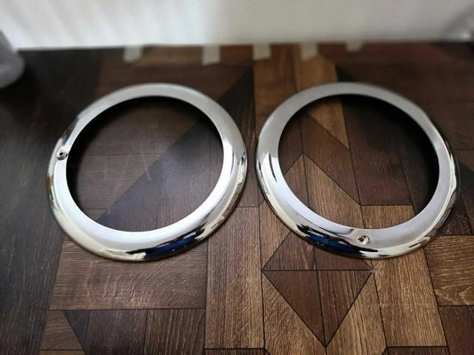 Chrome exterior headlight rim rings (pair)