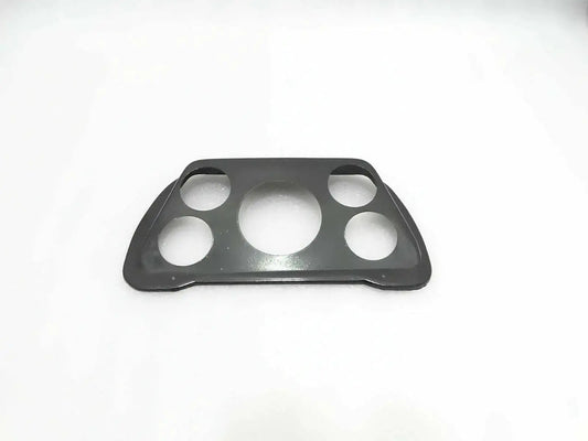 Black speedometer mounting plate with four mounting holes