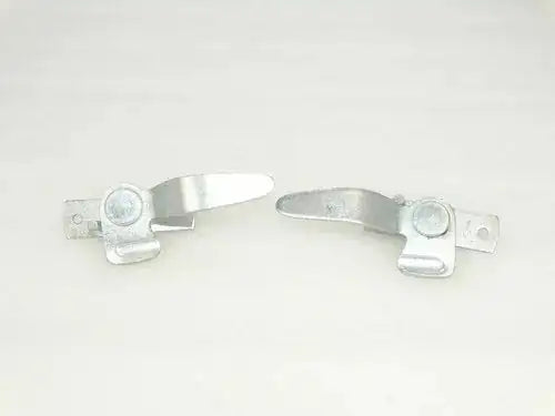 Windshield frame holding latch set, silver metal clamps with round pins