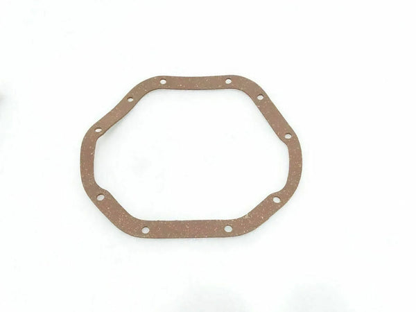 Differential cover gasket with hexagonal outer shape and bolt holes, brown rubber