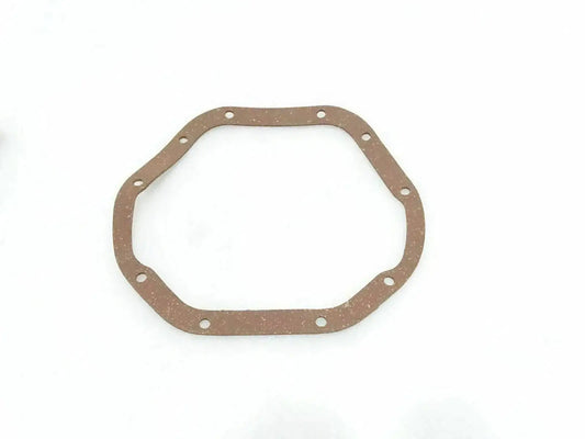 Differential cover gasket with hexagonal outer shape and bolt holes, brown rubber