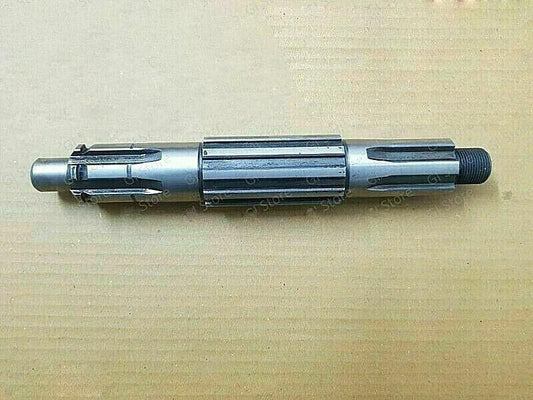 Transmission main shaft T90, metal cylindrical drive shaft with splined end