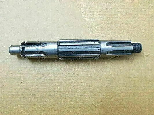 Transmission main shaft T90, metal cylindrical drive shaft with splined end