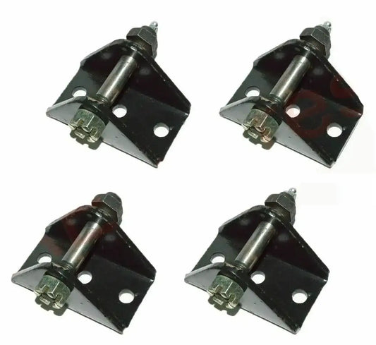 Leaf spring pivot bracket with bolt and grease nipple, dark metal