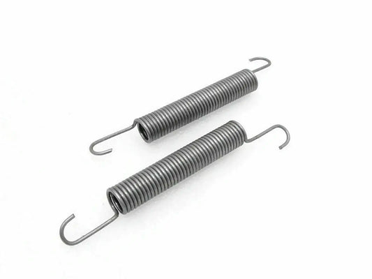 Brake and clutch pedal return springs, twin coil metal with hooked ends