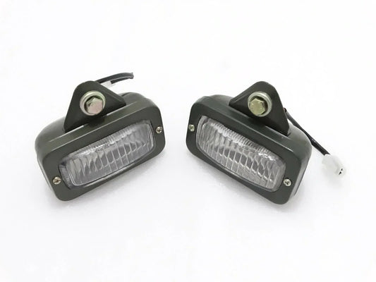 Pair of military Jeep parking lights with rectangular clear lens