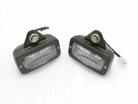 Pair of military Jeep parking lights with rectangular clear lens