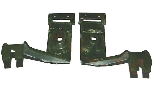 Headlamp bracket support pair with two metal mounting tabs