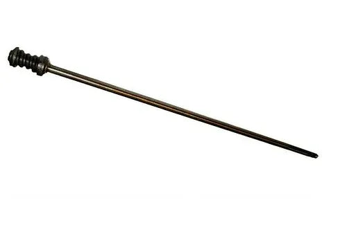 Steering worm and column shaft assembly—metal shaft with threaded end