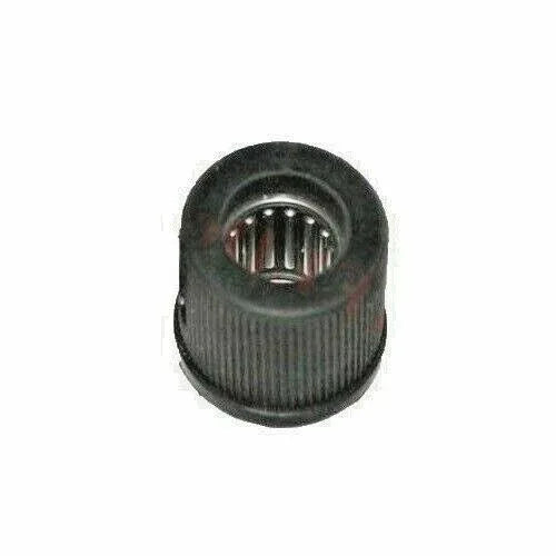 Steering rod bearing bush with metal insert, dark rubber