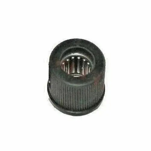 Steering rod bearing bush with metal insert, dark rubber