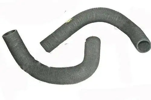 Radiator hose set of 2, gray rubber hoses with curved ends