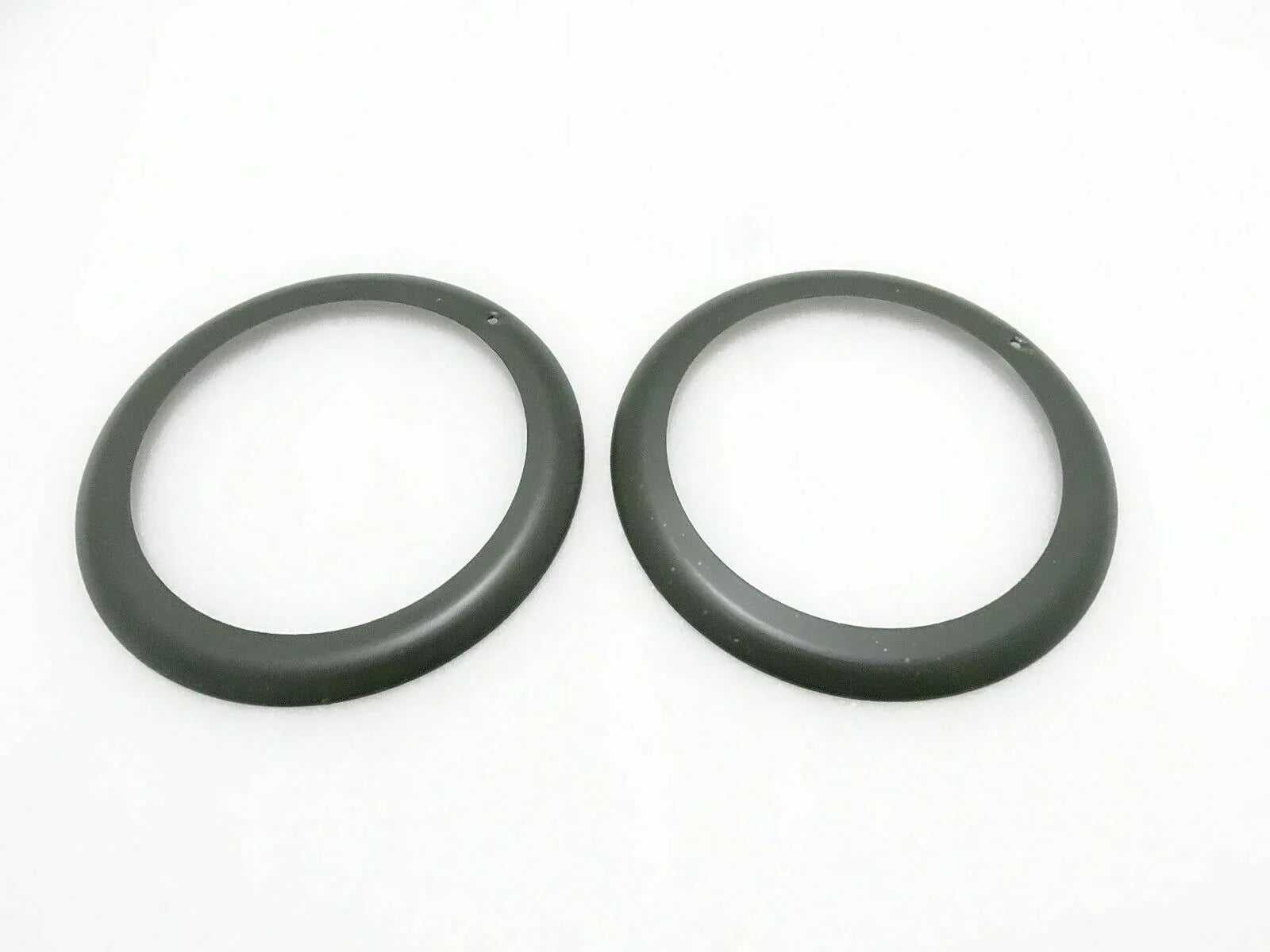 Headlight outer bezel rim pair, dark gray circular rings