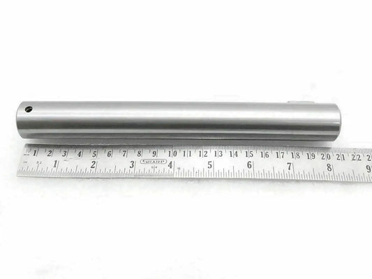 Brake and clutch pedal cross shaft, silver metal cylindrical rod with end hole