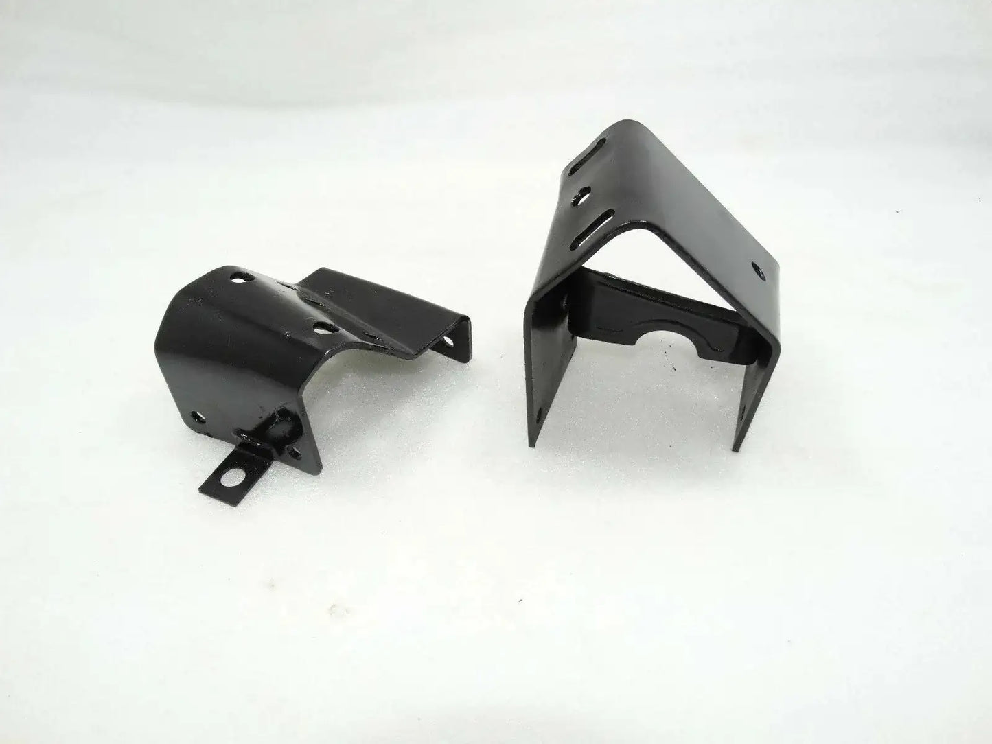 Willys Jeep engine foundation plate, black metal support brackets
