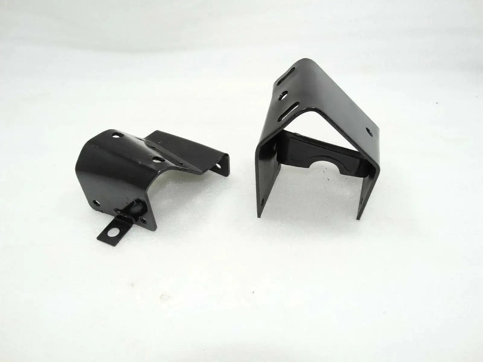 Willys Jeep engine foundation plate, black metal support brackets
