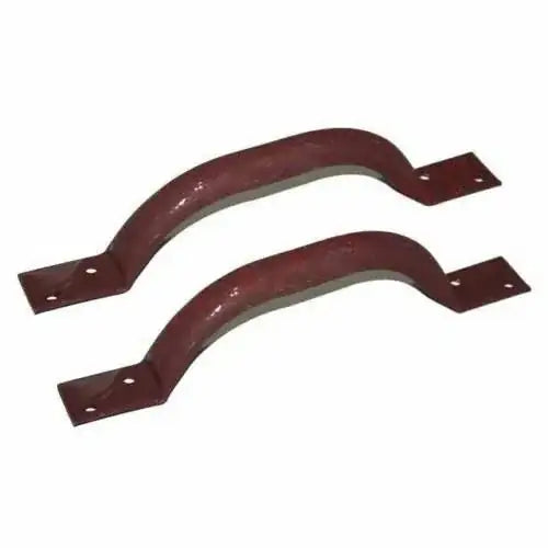 Pair side body lifting grip handle set with curved bars and mounting holes