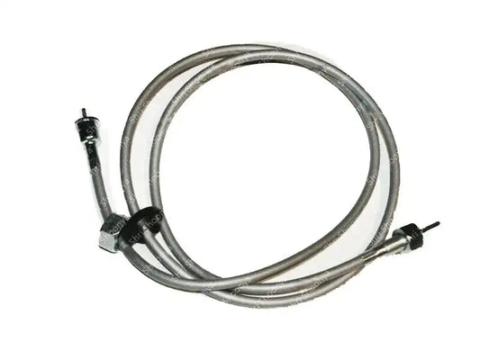 Speedometer cable with two ends and metal fittings
