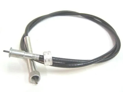 Speedometer cable with metal drive end and black housing