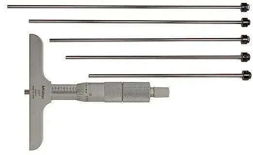 Mitutoyo 129-132 Depth Micrometer 0-6" X .001" with 4" Base