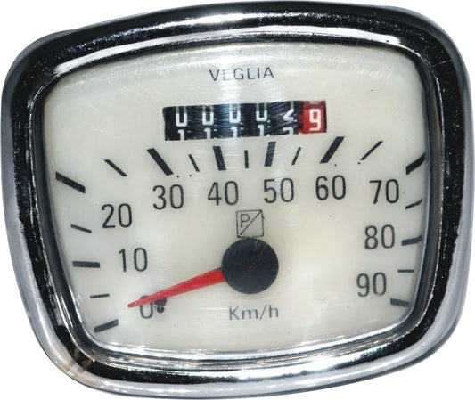 Vespa Speedometer/Contachilometri Vna/Vnb 90M Km/Hr Red Pointe Free Ship - StellerGear