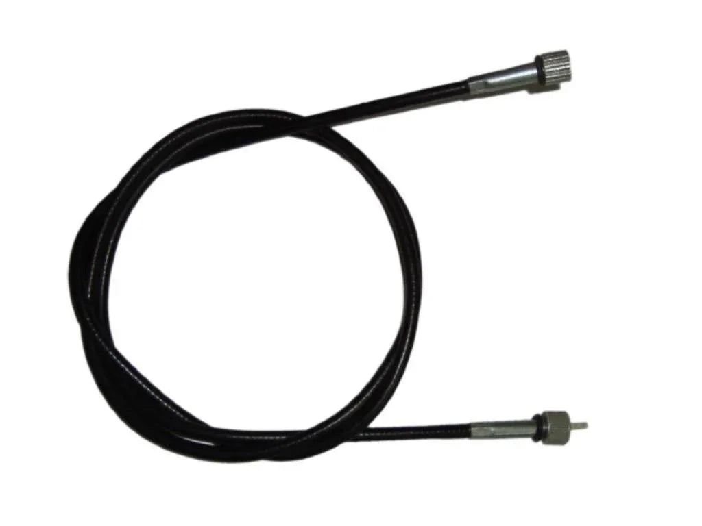 Black cable with metal end fittings, 4.6 ft length