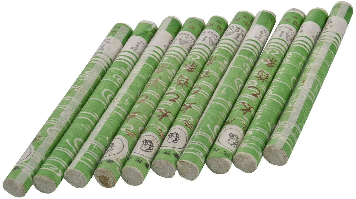 Moxibustion moxa sticks, green paper-wrapped cylindrical sticks