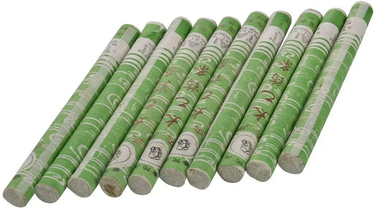 Moxibustion moxa sticks, green paper-wrapped cylindrical sticks