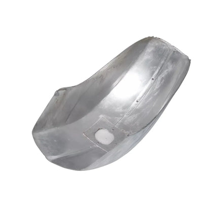 Chrome plated front mudguard for bike, durable metal construction, enhances motorcycle protection